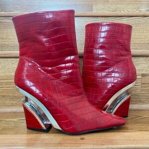 Ninety Union Red Boots Size 10